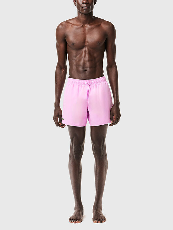 Yellow shorts with logo detail - 1