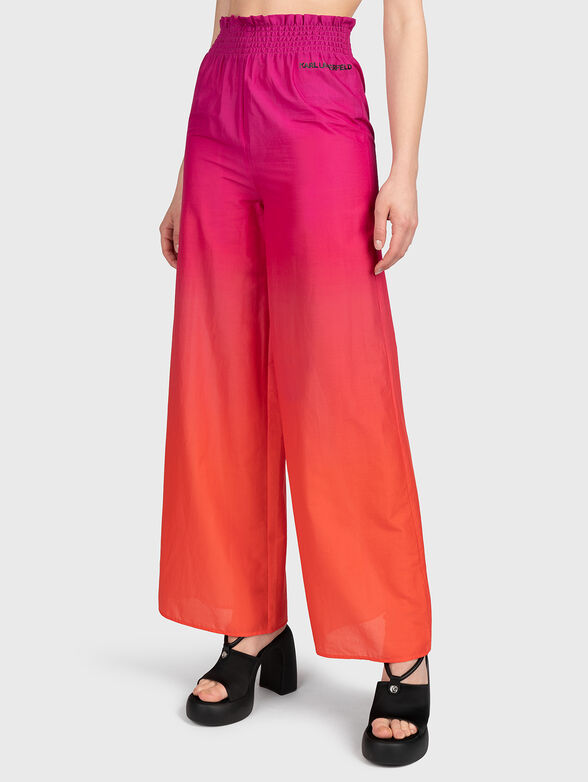 Pants with wide legs and ombre effect - 1