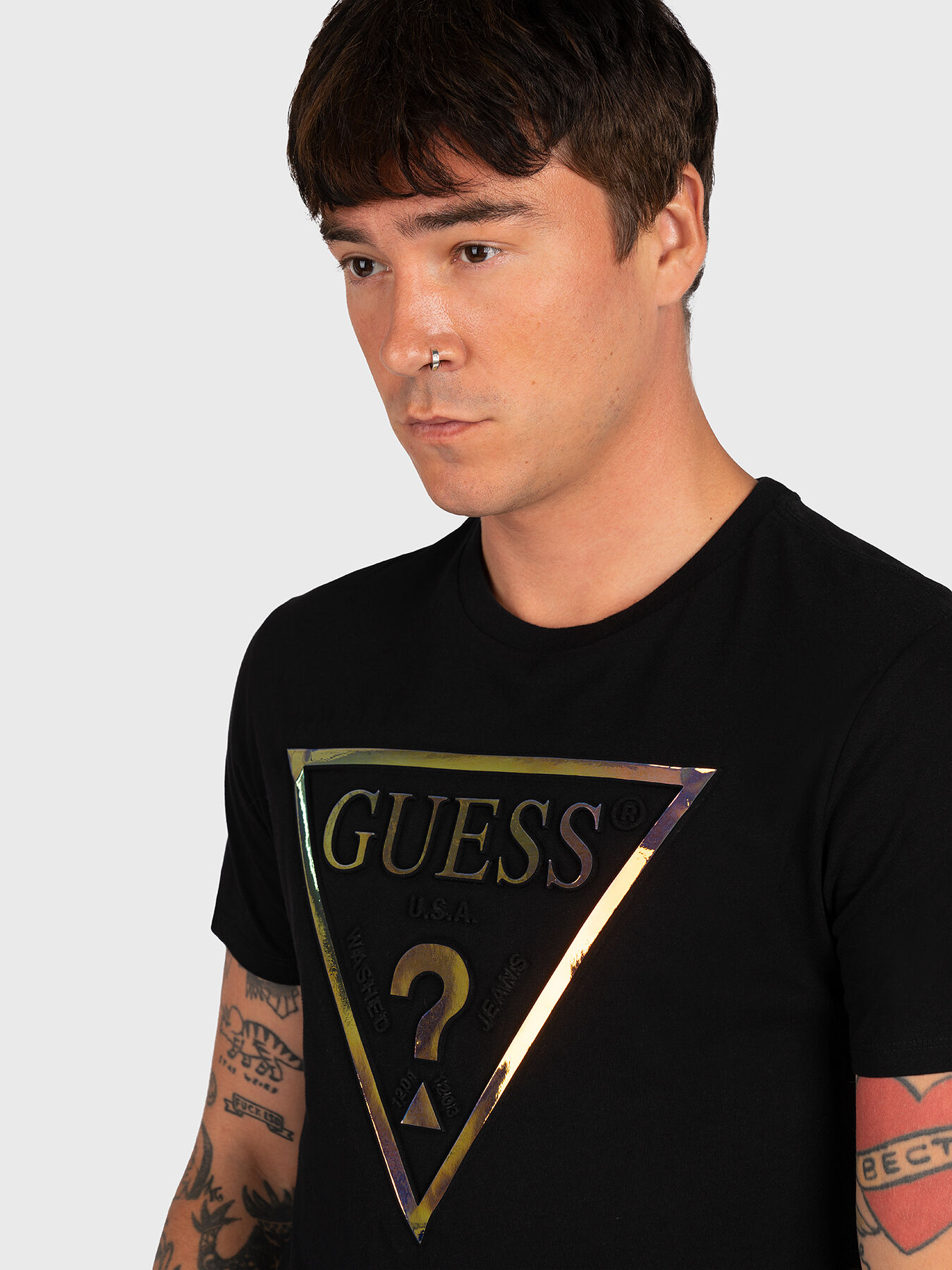 Guess holographic shirt sales