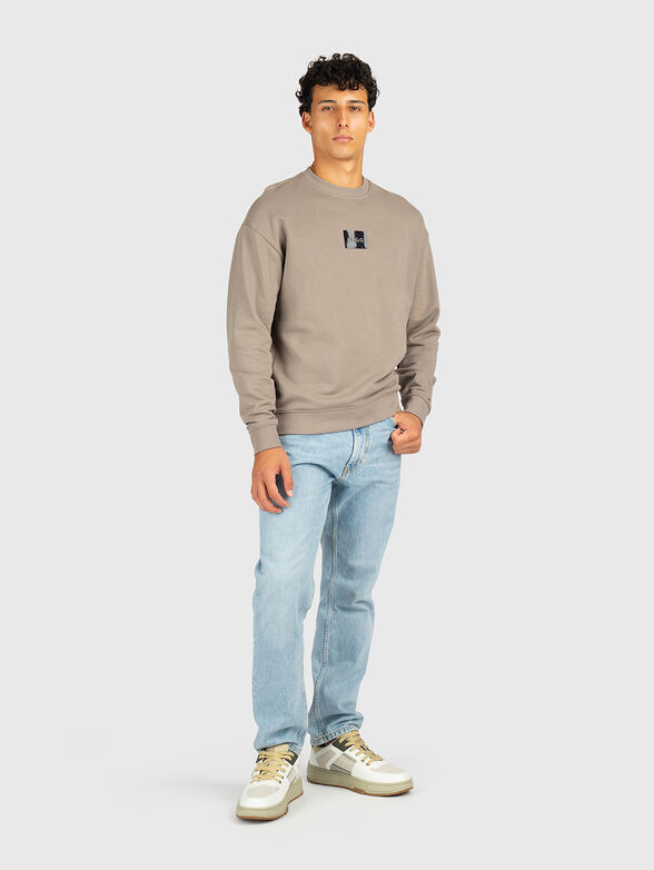 Brown cotton sweatshirt - 2