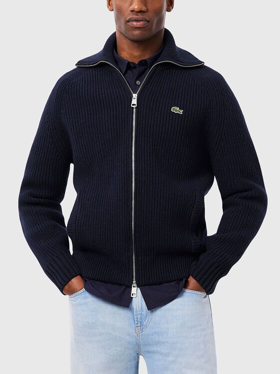 Вълнена жилетка с цип - 1