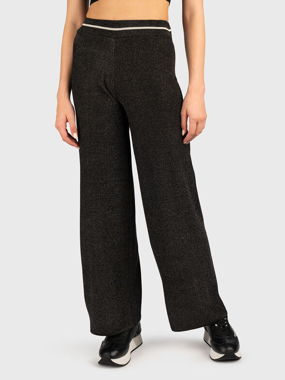 Trousers with high waist and logo - 1