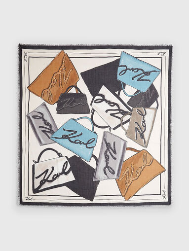 Square silk blend scarf - 3