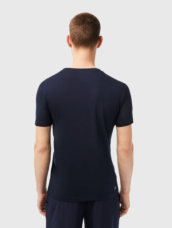 White T-shirt with contrasting logo print - 2