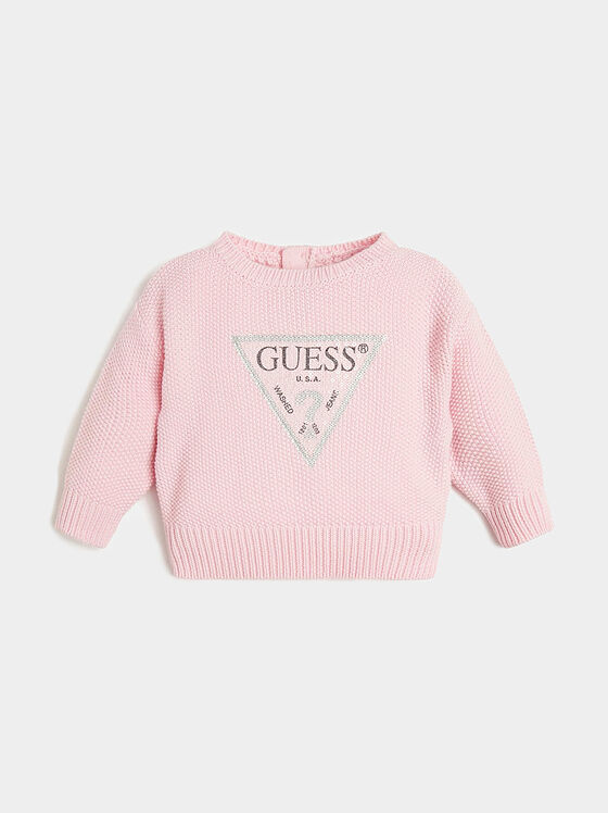 Пуловер с копчета и лого детайл - 1