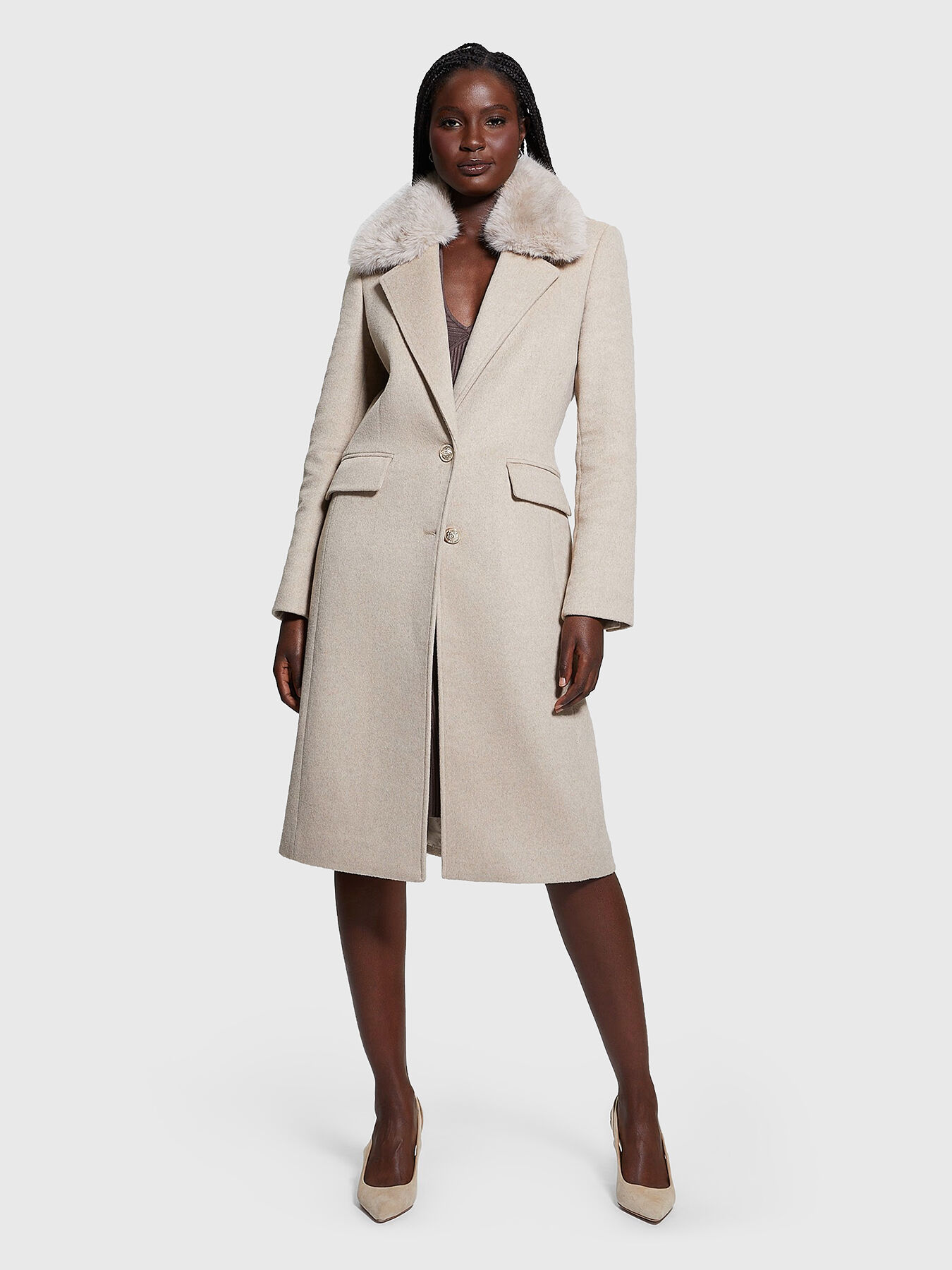 NANCY wool blend coat brand GUESS Globalbrandsstore en