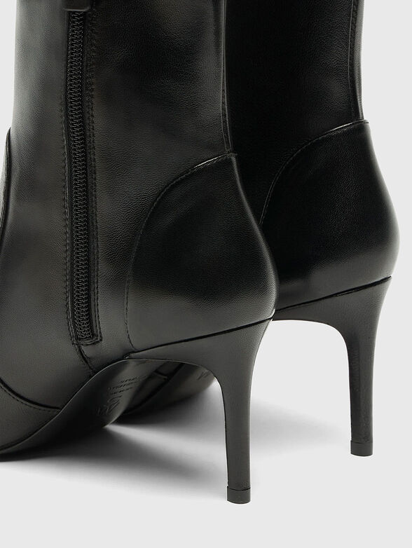 STUART POWER 75 leather boots with heel and zip - 3