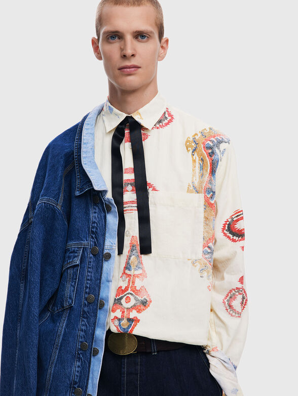 Cotton shirt with print - 0