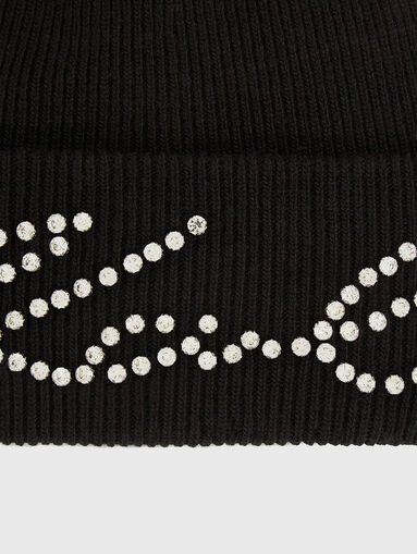 K/SIGNATURE rhinestone beanie - 4