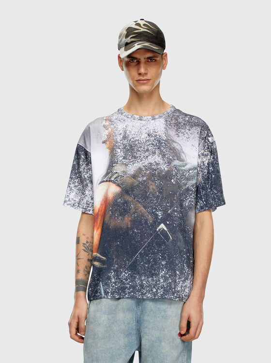 T-BOXT-Q21 T-shirt in cotton fabric with print - 1