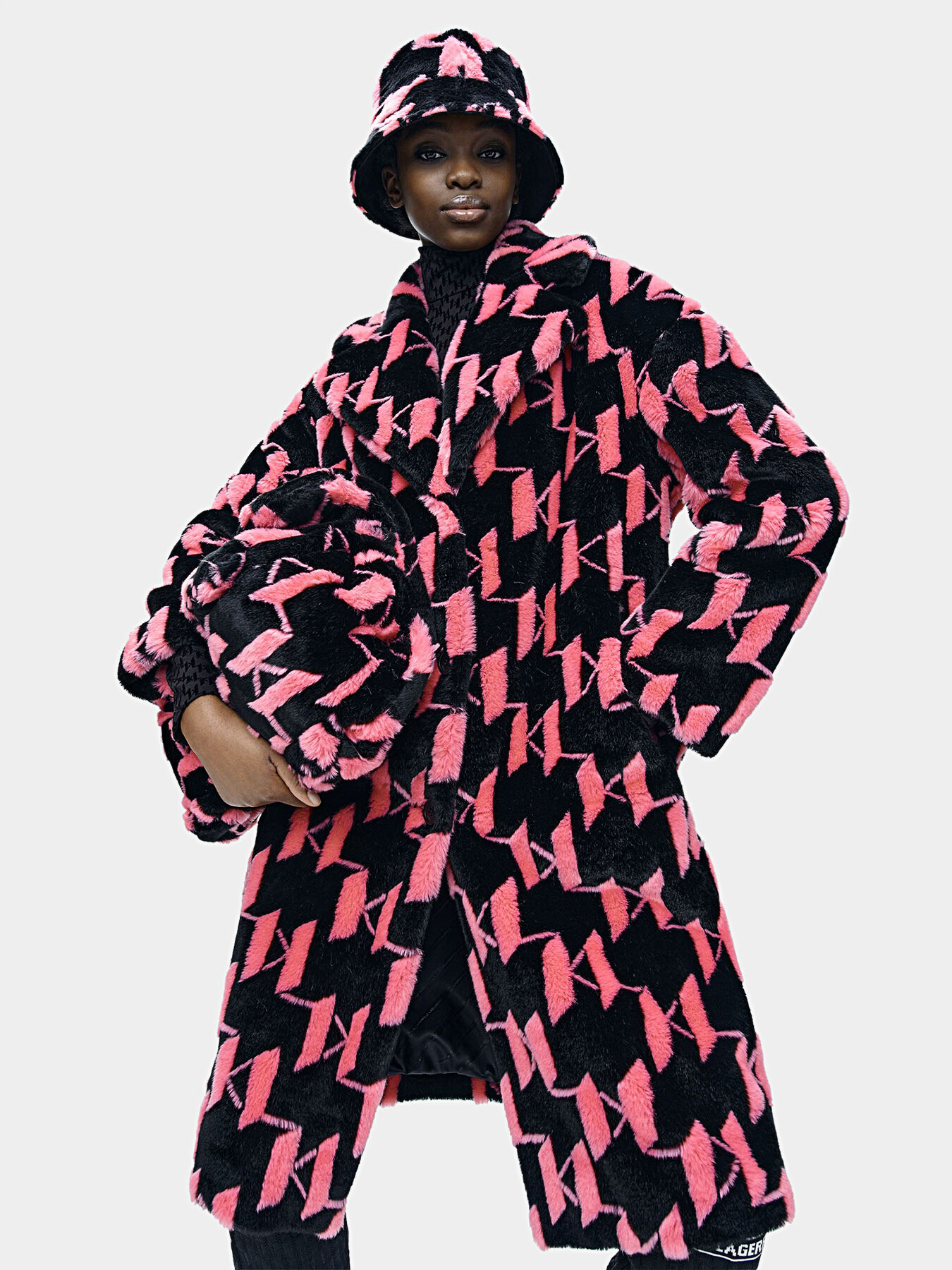 Fur store coat monogram