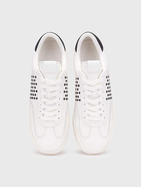 WILTON leather sneakers with eyelets - 6