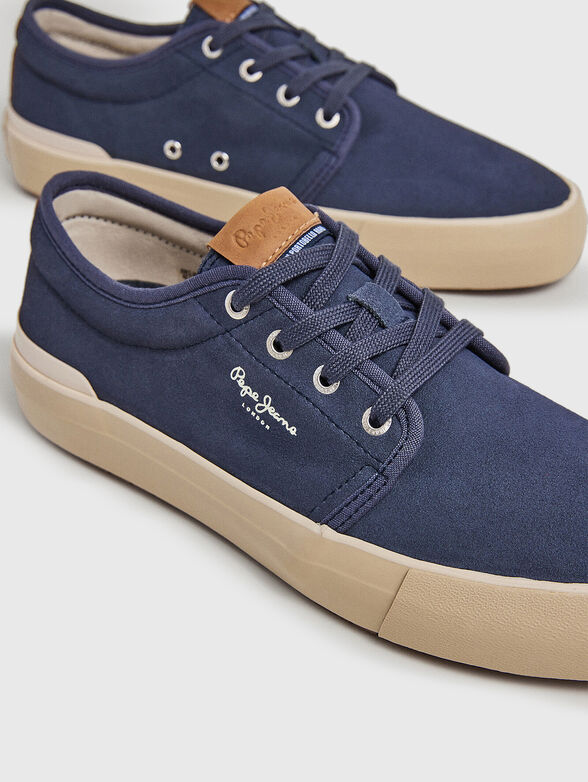 BEN URBAN dark blue leather sneakers - 4