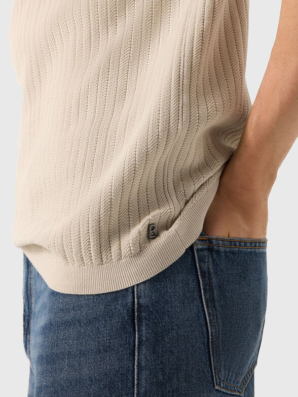 TOBIAS knitted polo shirt with short sleeves - 6