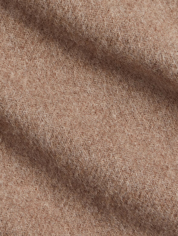 Brown wool-blend reversible scarf - 2