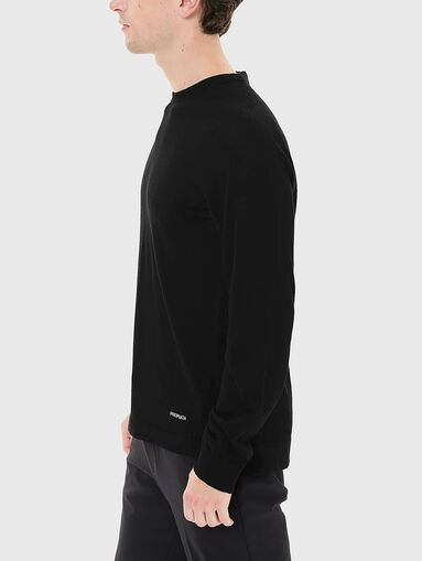 Wool and silk sweater with oval neckline - 4