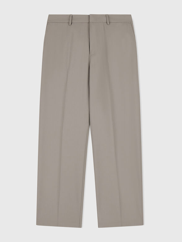 Straight-leg wool trousers - 1
