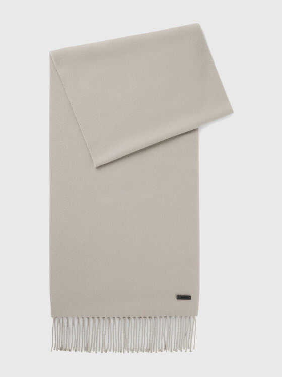 NASTER wool scarf with fringes - 1