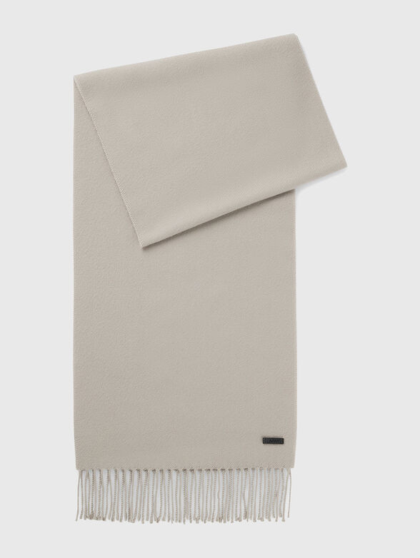 NASTER wool scarf with fringes - 1