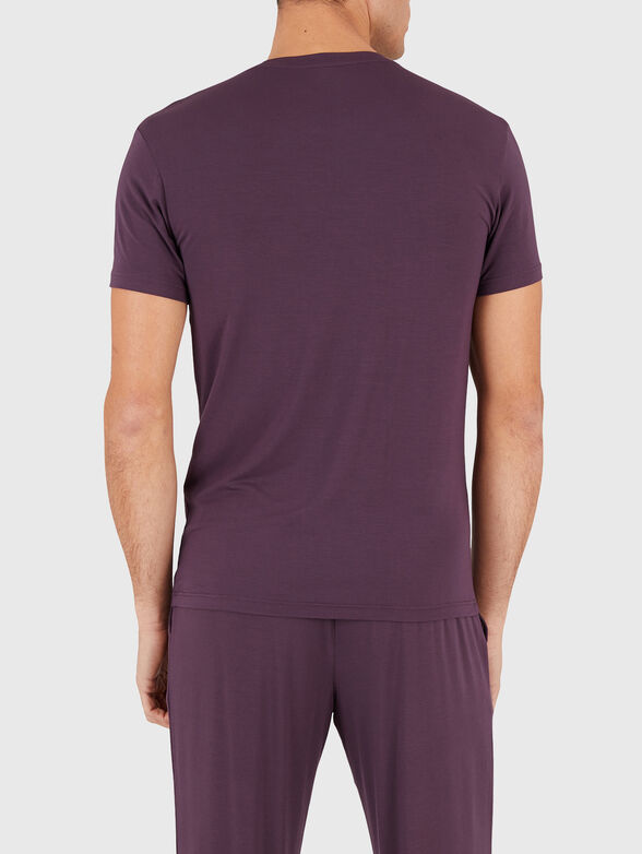 Black T-shirt with oval neckline - 2