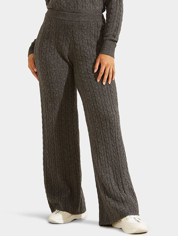 Knitted trousers with wide legs  - 1