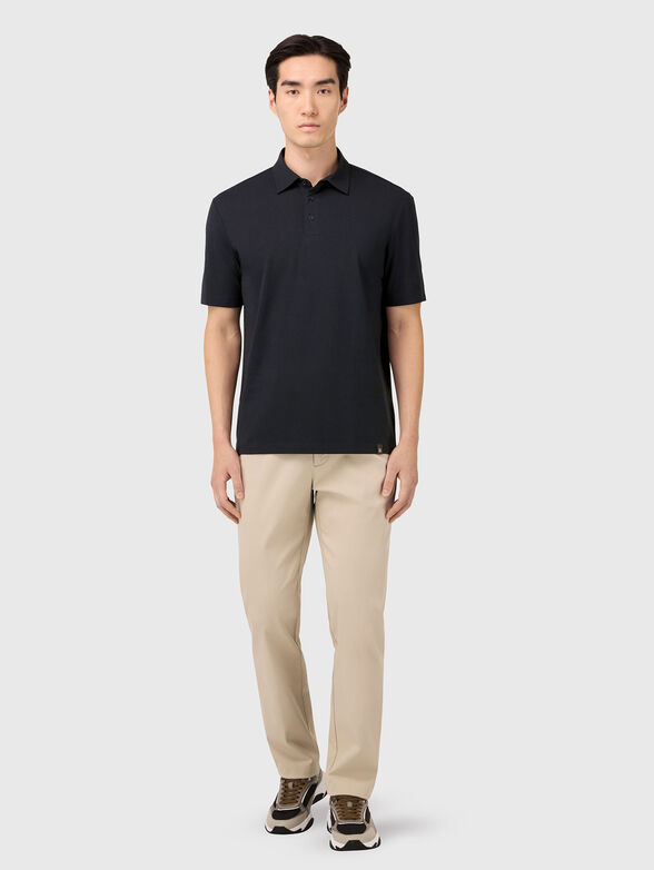 Short sleeved cotton polo shirt - 2