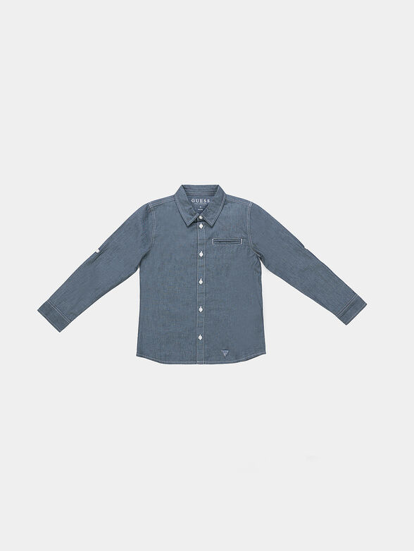 Blue cotton shirt - 1