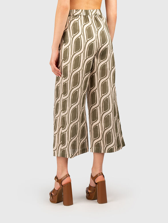 High waisted printed trousers - 1