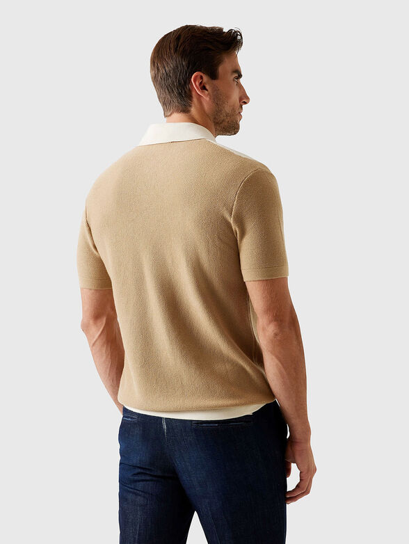Wool blend polo shirt with zip - 3