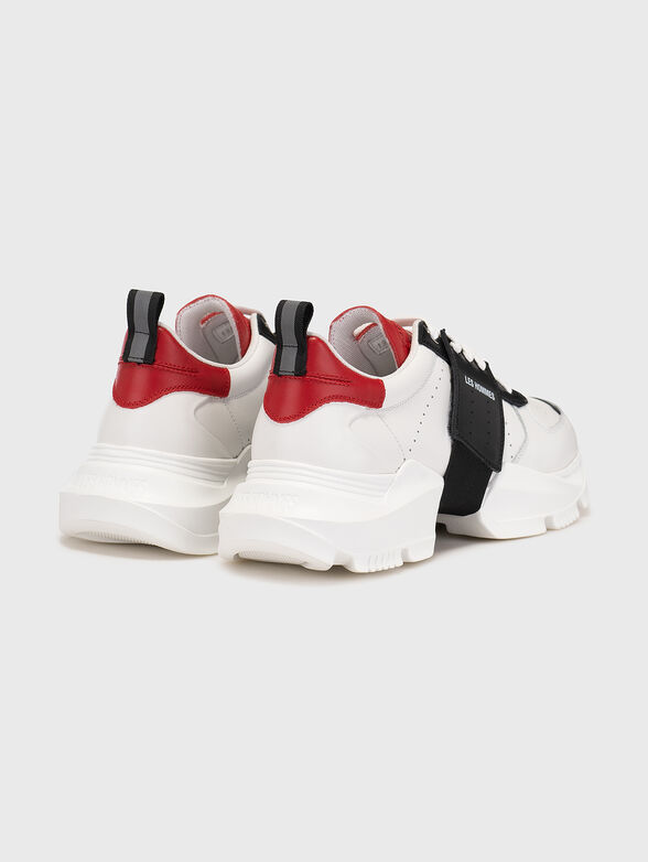 Leather sneakers with coloured inserts - 3