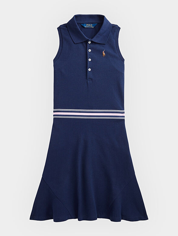 Dark blue sleeveless dress - 1