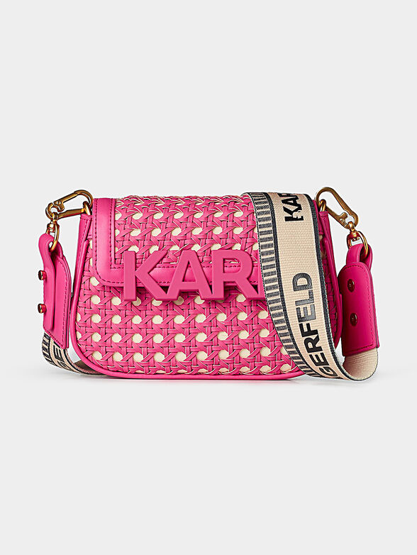 Woven crossbody bag with logo detail - 1
