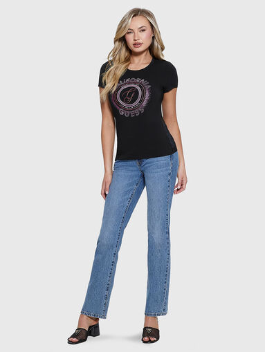 T-shirt with applique rhinestones - 5