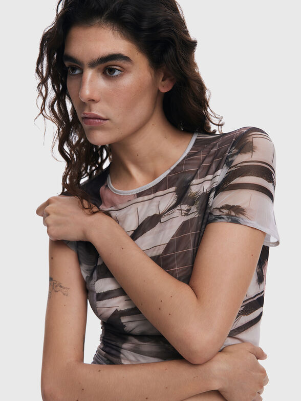 T-shirt with sheer effect - 4