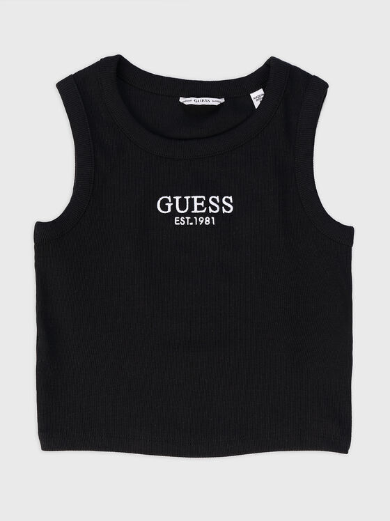 Ribbed top with contrast logo  - 1