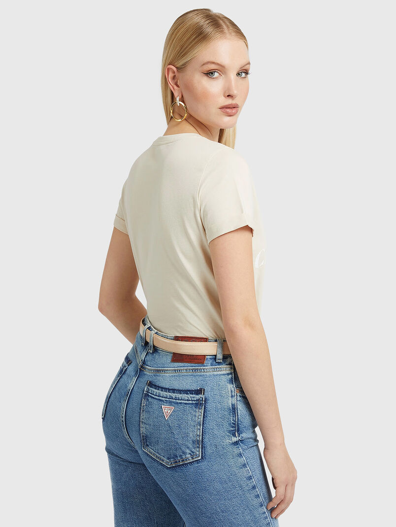 AURELIA cotton T-shirt with logo lettering - 3