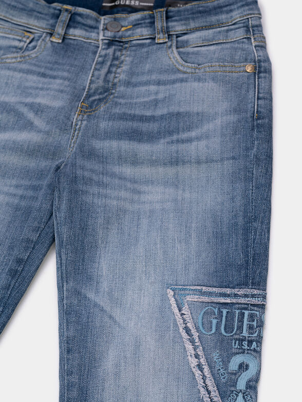 Blue jeans with logo - 2
