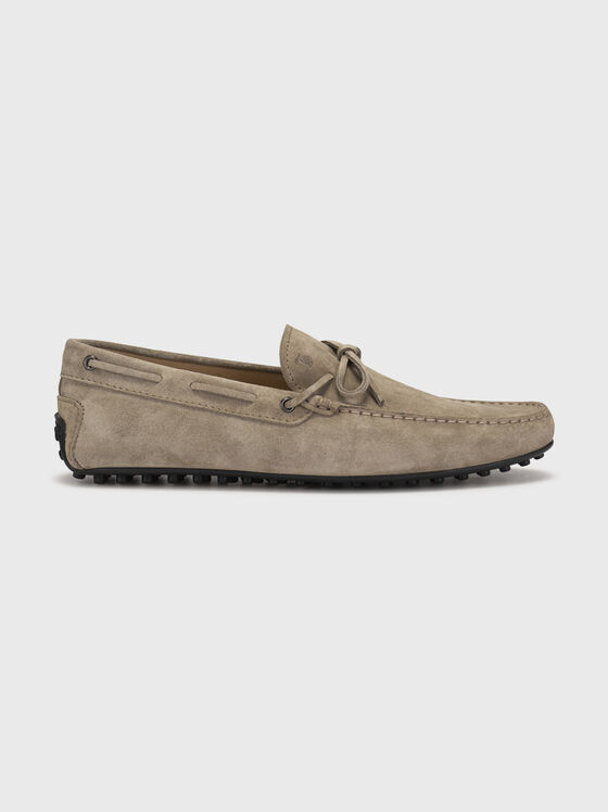 CITY GOMMINO suede loafers in beige  - 1