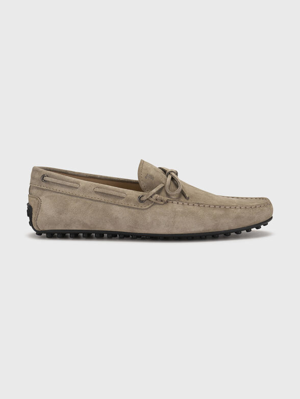 CITY GOMMINO suede loafers in beige  - 1