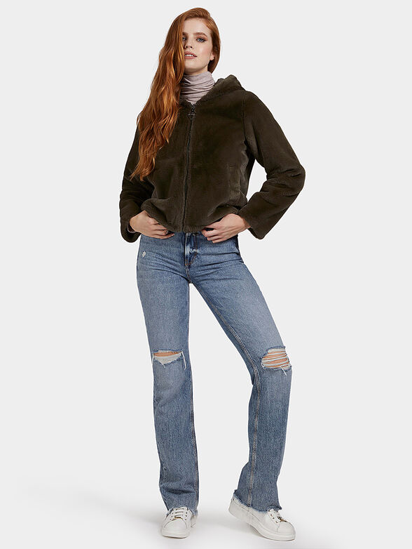 Roxy faux fur logo jacket - 4