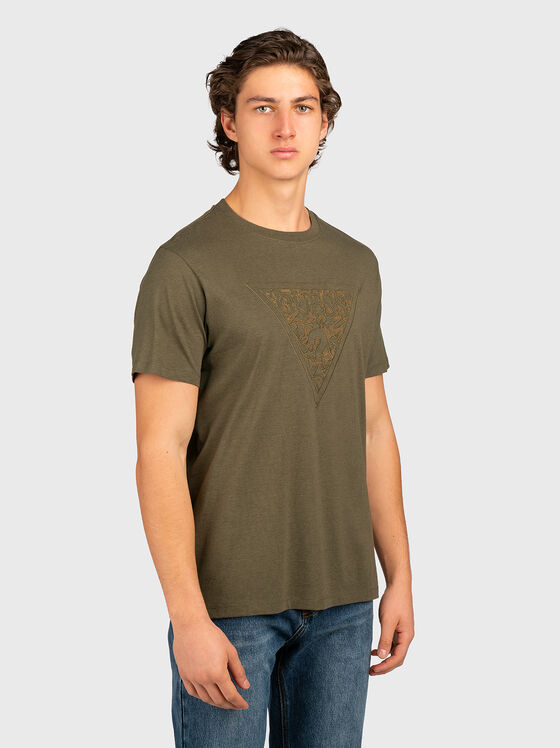 T-shirt with logo embroidery - 1