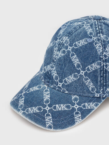 Logo denim baseball hat - 4