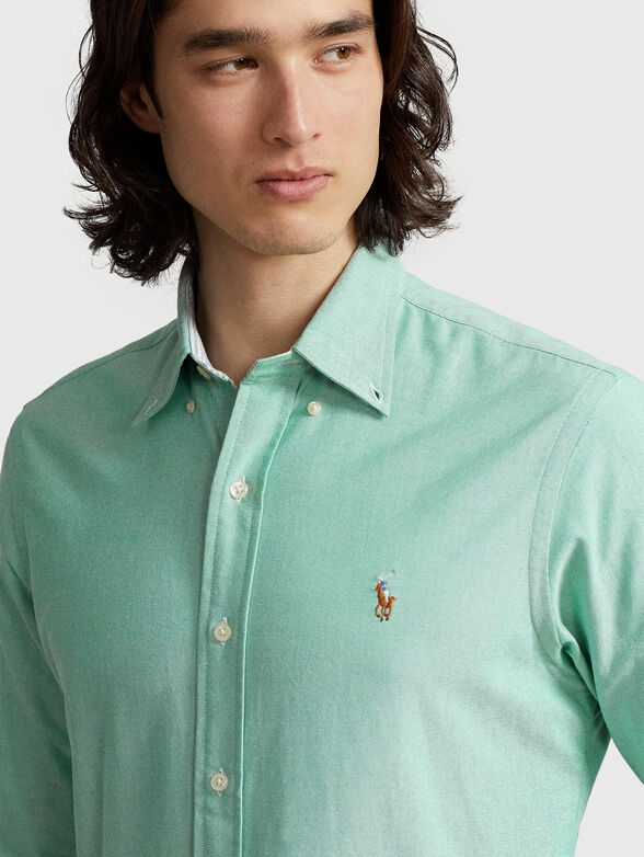 Logo-detail shirt in cotton  - 4