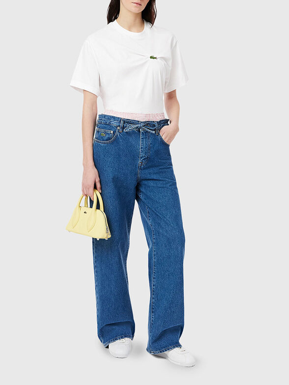 Cotton T-shirt with oval neckline - 2