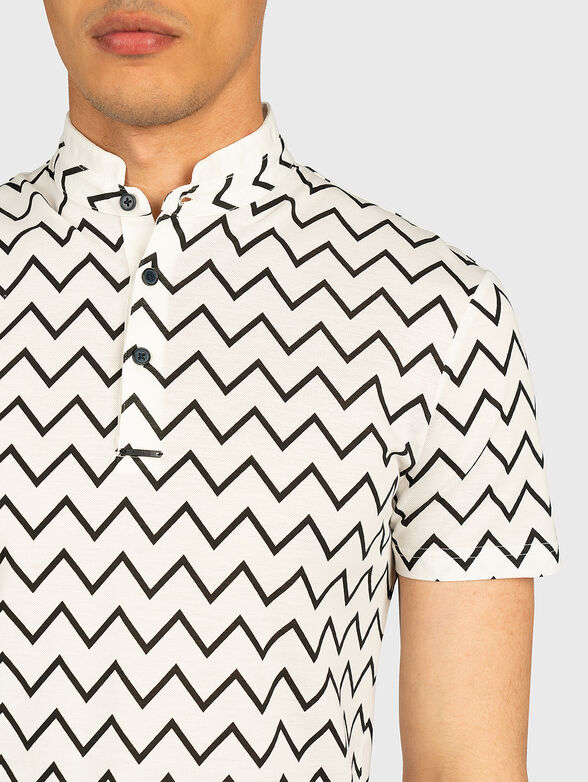 Polo-shirt with geometric print - 2