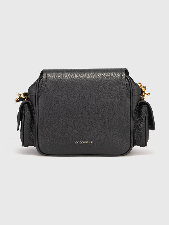 Leather crossbody bag with gold details - 3