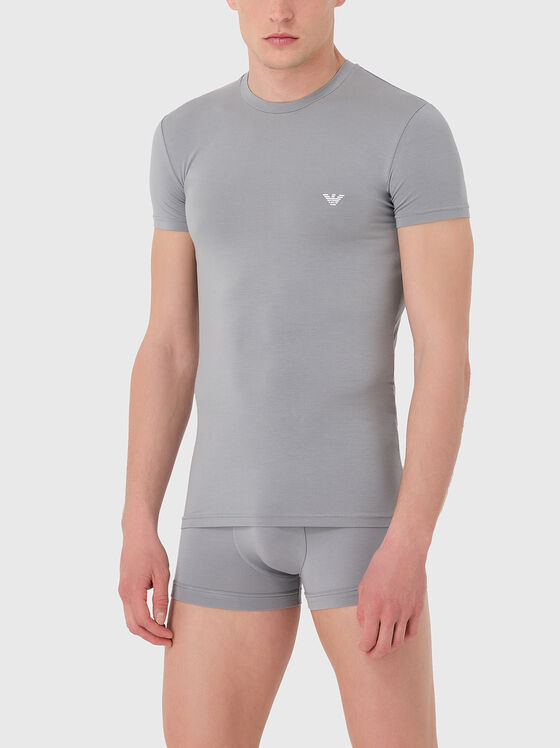 Сива тениска с лого - 1