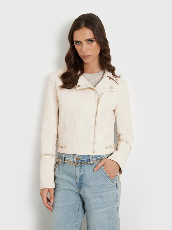 ALICE eco leather jacket in beige - 1