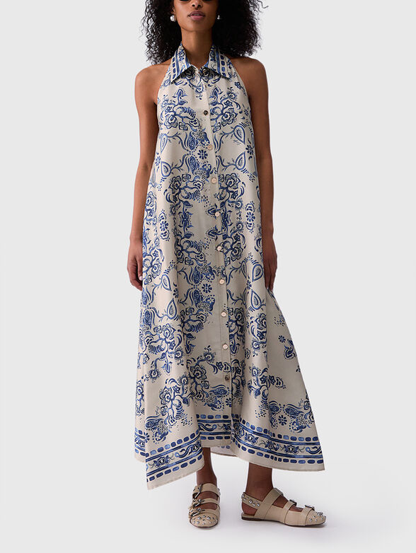 Maxi dress with a floral print - 4