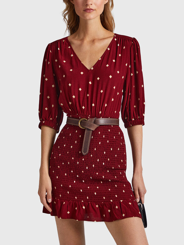 GUNILA dress with V-neck - 1